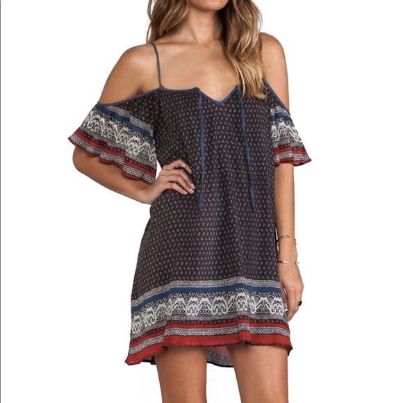 Free People Printed Cold Shoulder Dress - Picture 2 of 6